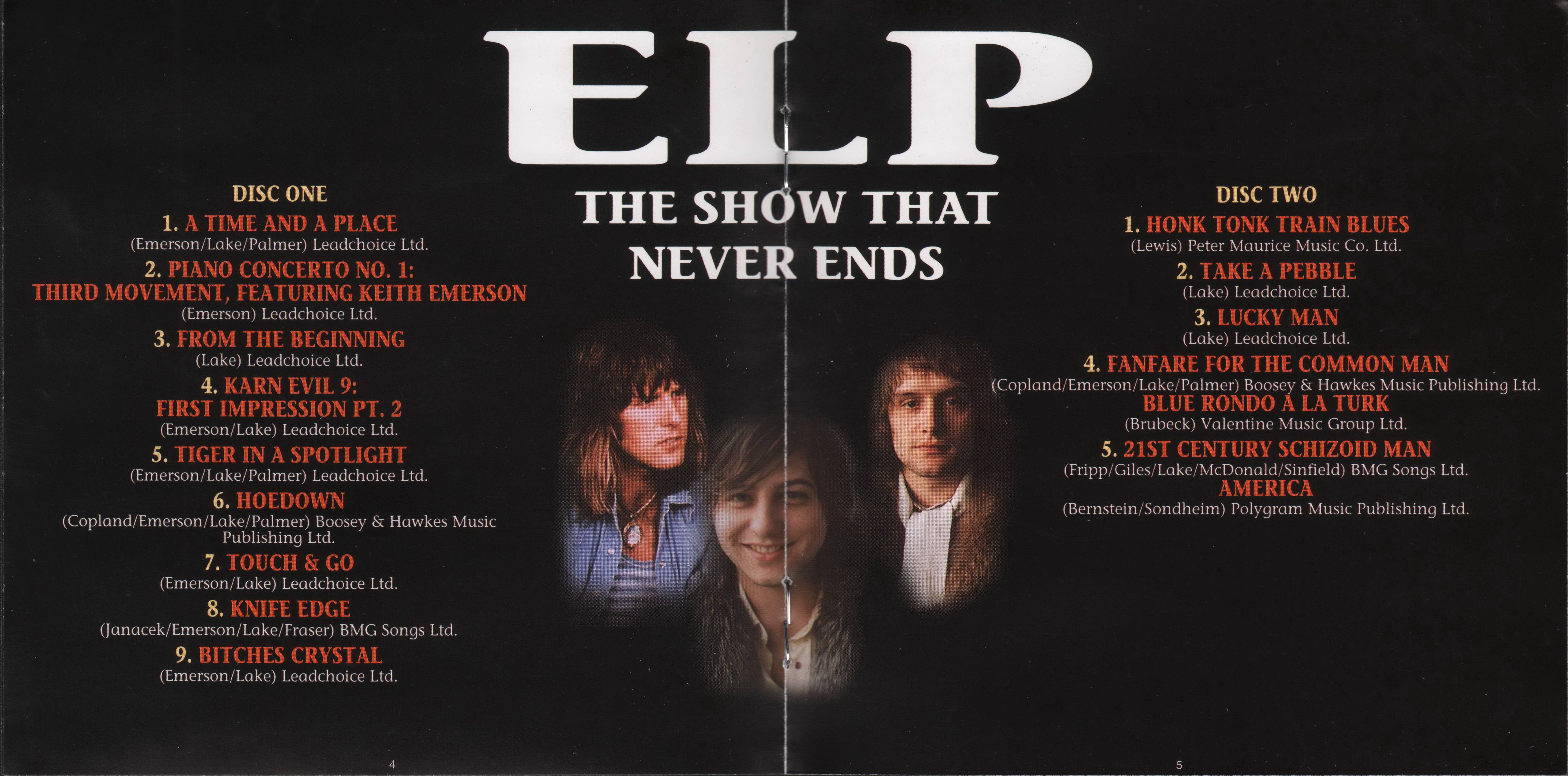 Emerson, Lake and Palmer The Show That Never Ends [Booklet03 uk]
